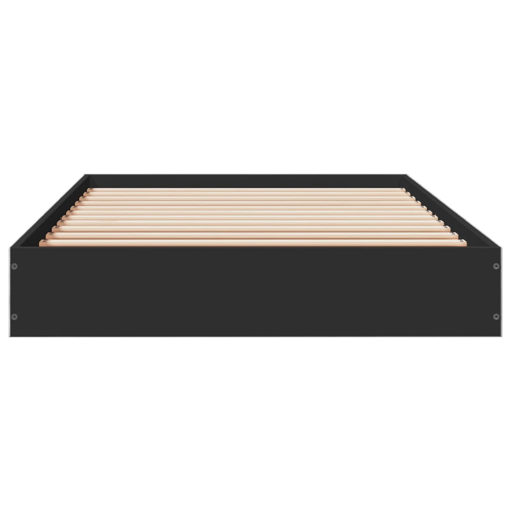 Bed Frame Black 75x190 cm Small Single Engineered Wood