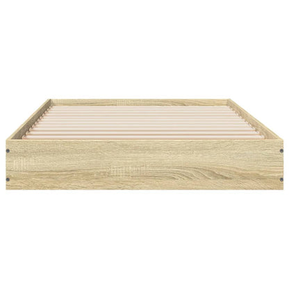 Bed Frame Sonoma Oak 75x190 cm Small Single Engineered Wood