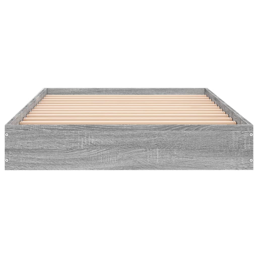 Bed Frame Grey Sonoma 75x190 cm Small Single Engineered Wood