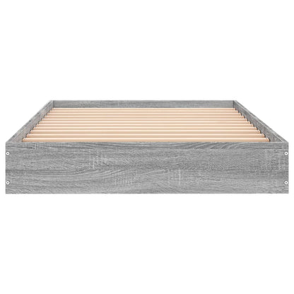 Bed Frame Grey Sonoma 75x190 cm Small Single Engineered Wood