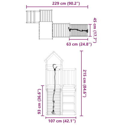 Outdoor Playset Solid Wood Douglas