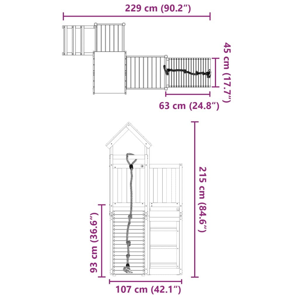 Outdoor Playset Impregnated Wood Pine