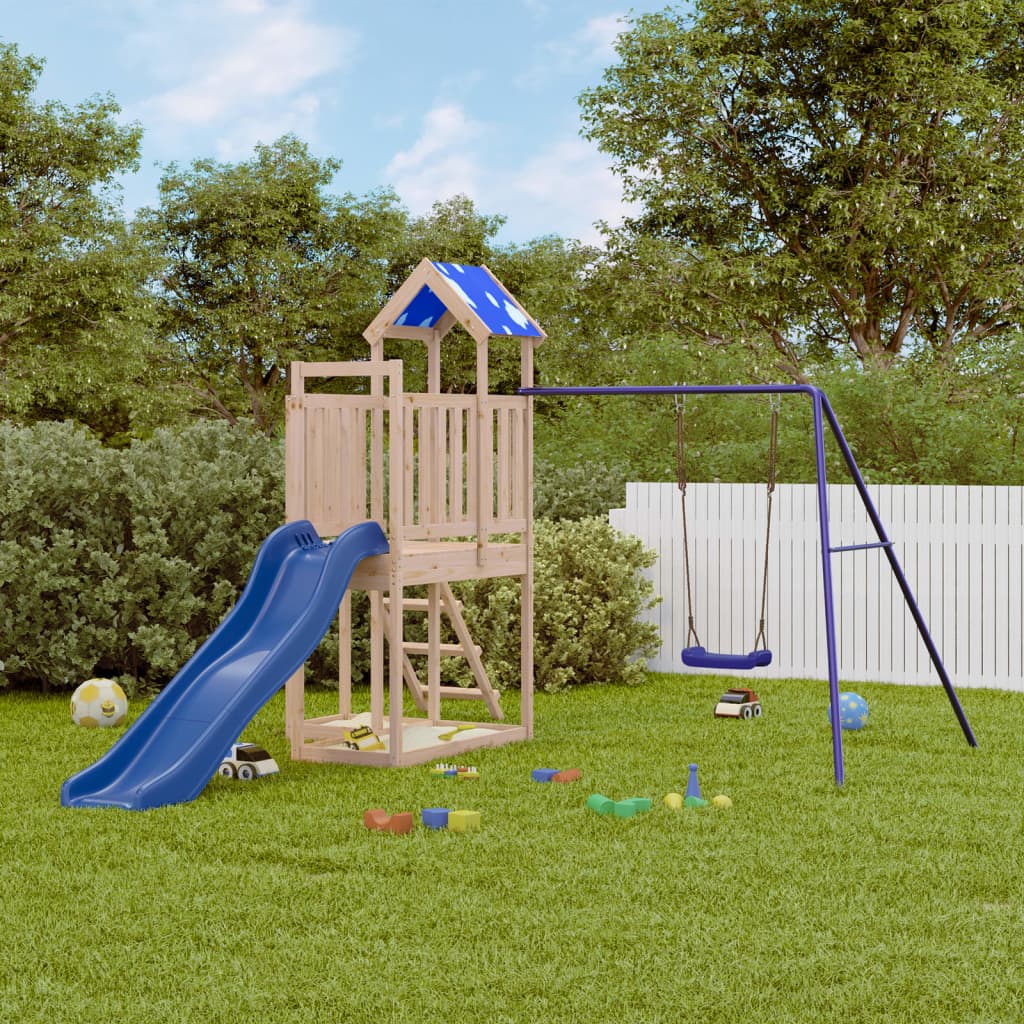 Outdoor Playset Solid Wood Pine