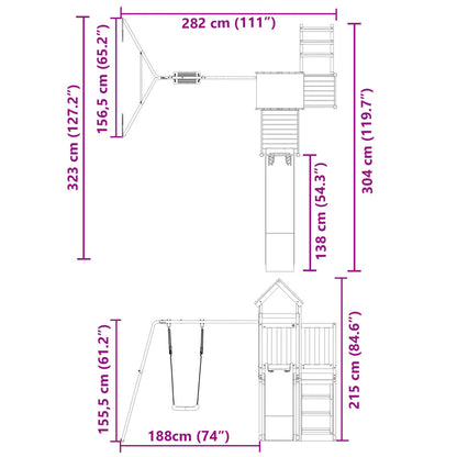 Outdoor Playset Solid Wood Douglas