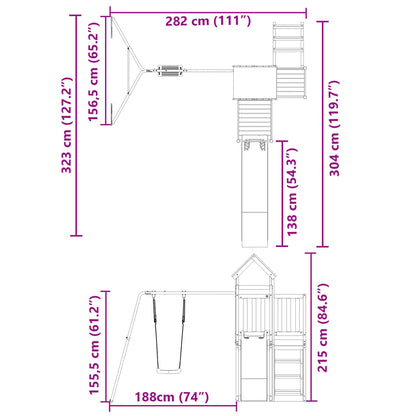 Outdoor Playset Impregnated Wood Pine