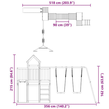 Outdoor Playset Solid Wood Douglas