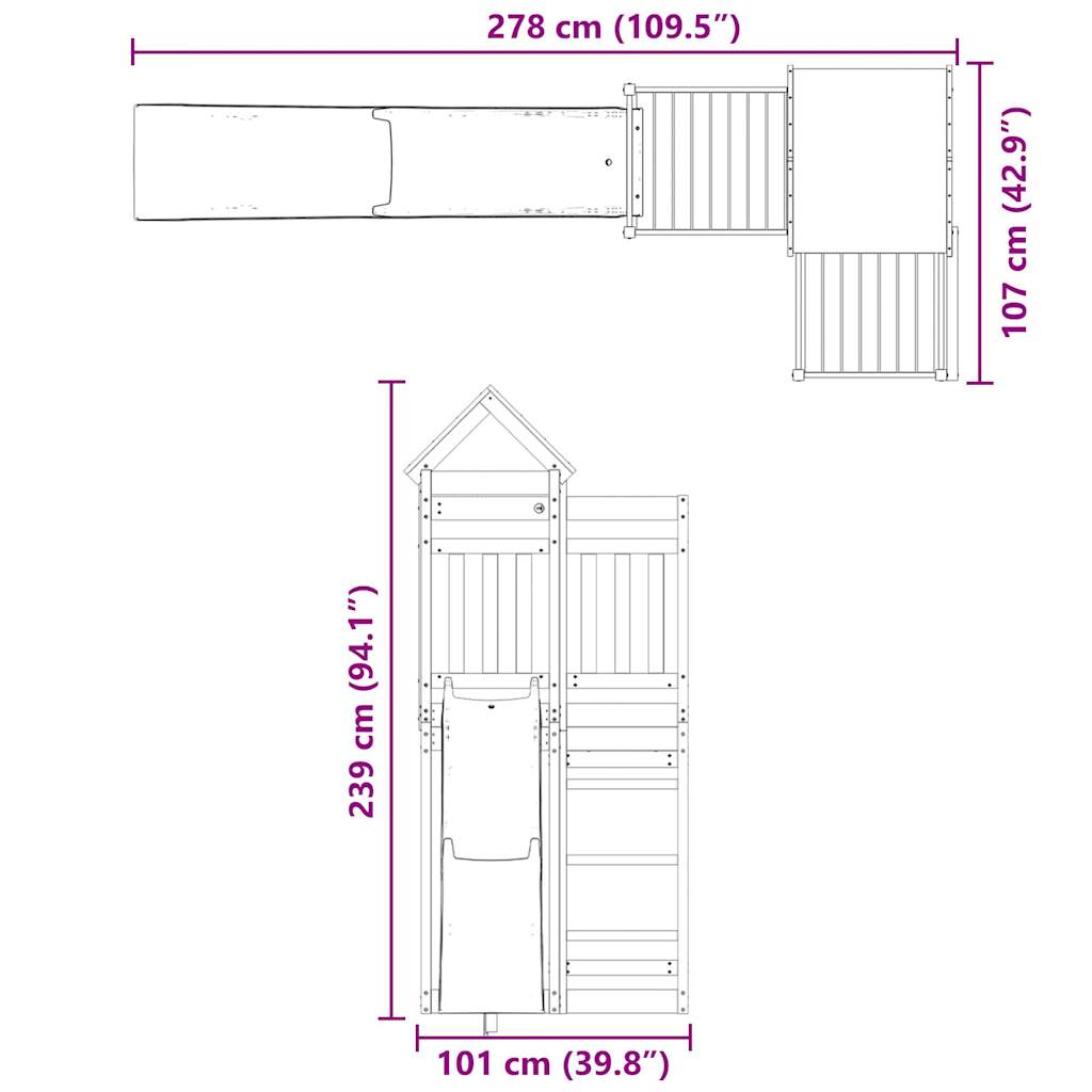 Outdoor Playset Impregnated Wood Pine