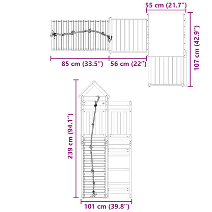 Outdoor Playset Solid Wood Pine