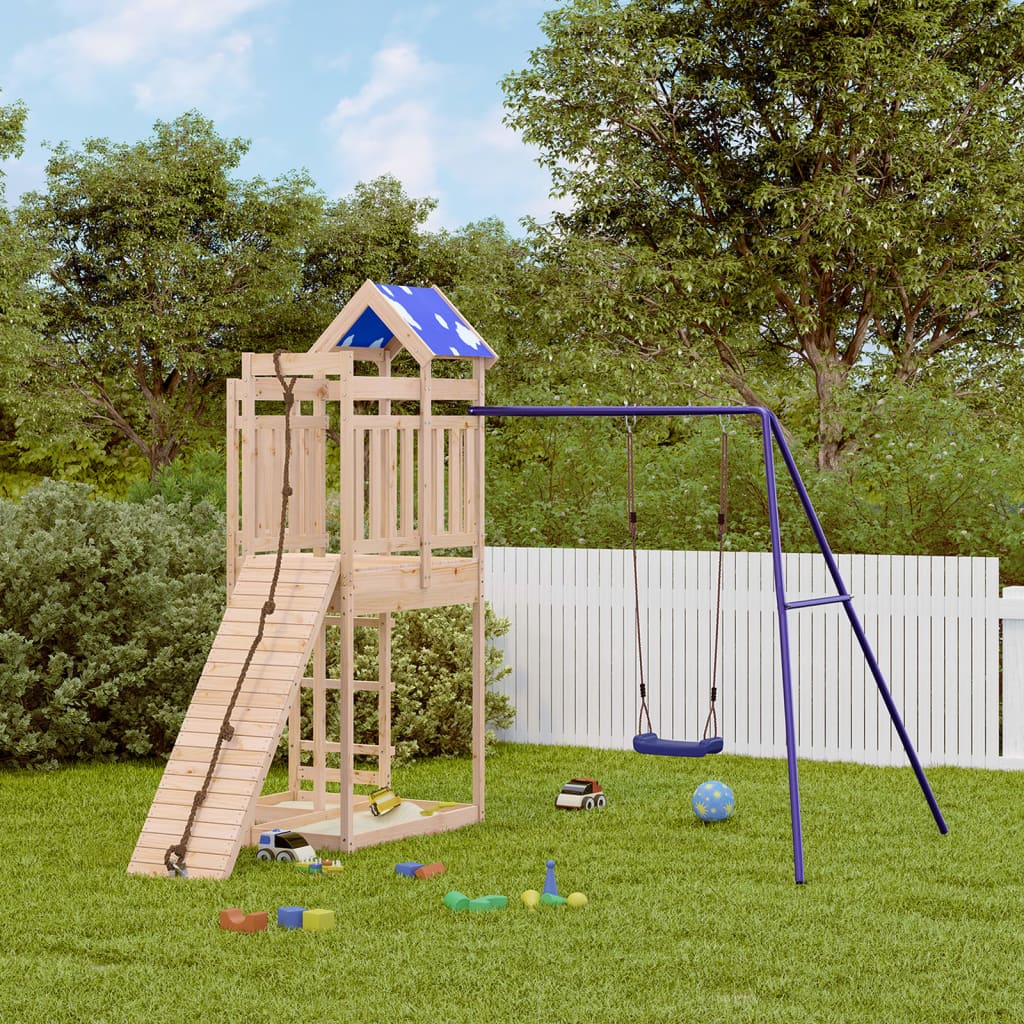 Outdoor Playset Solid Wood Pine