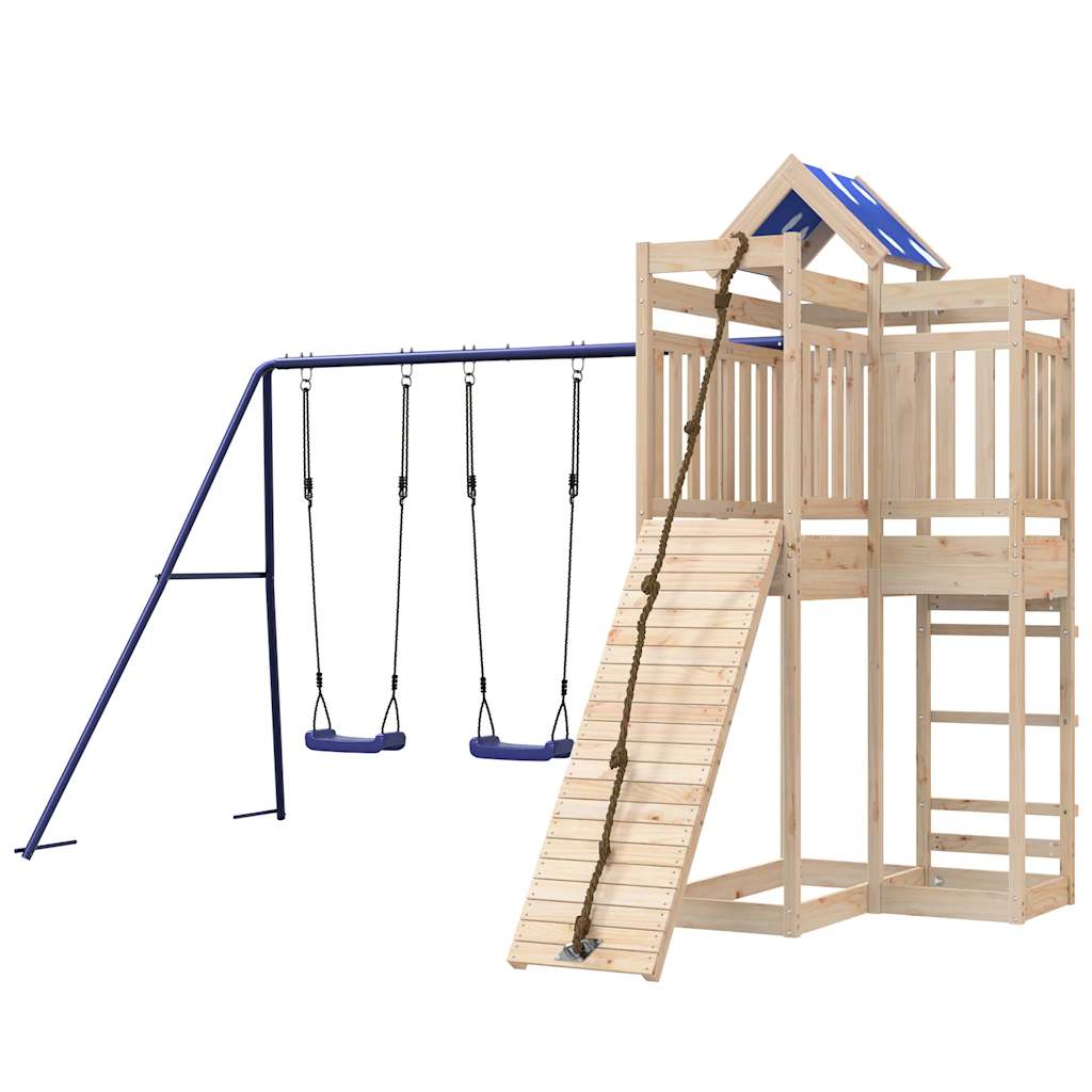 Outdoor Playset Solid Wood Pine