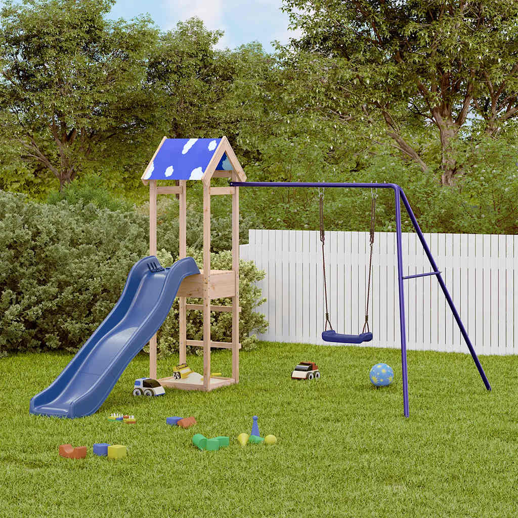 Outdoor Playset Solid Wood Pine