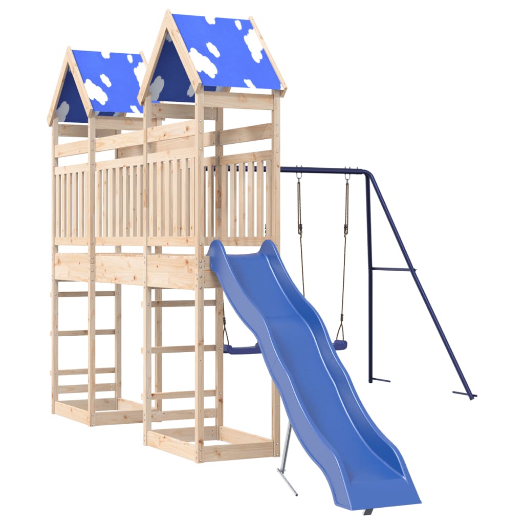 Outdoor Playset Solid Wood Pine