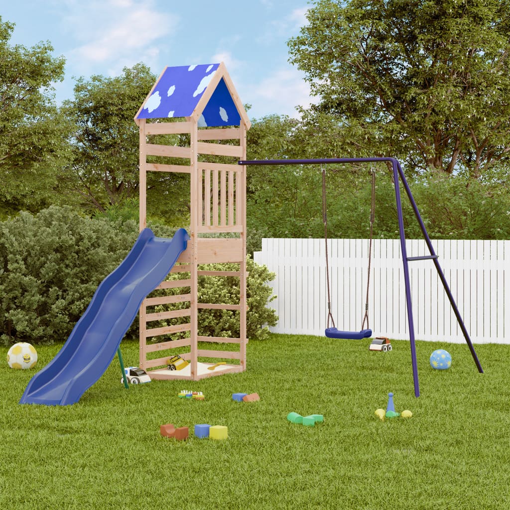 Outdoor Playset Solid Wood Pine