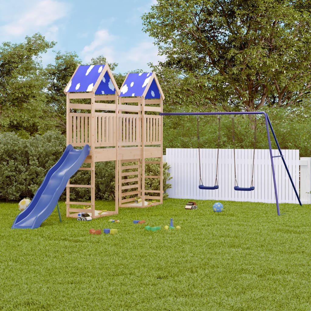 Outdoor Playset Solid Wood Pine