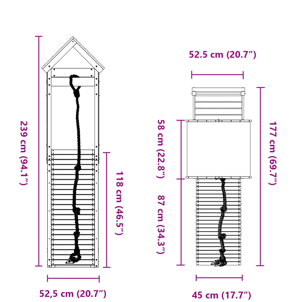 Outdoor Playset Impregnated Wood Pine