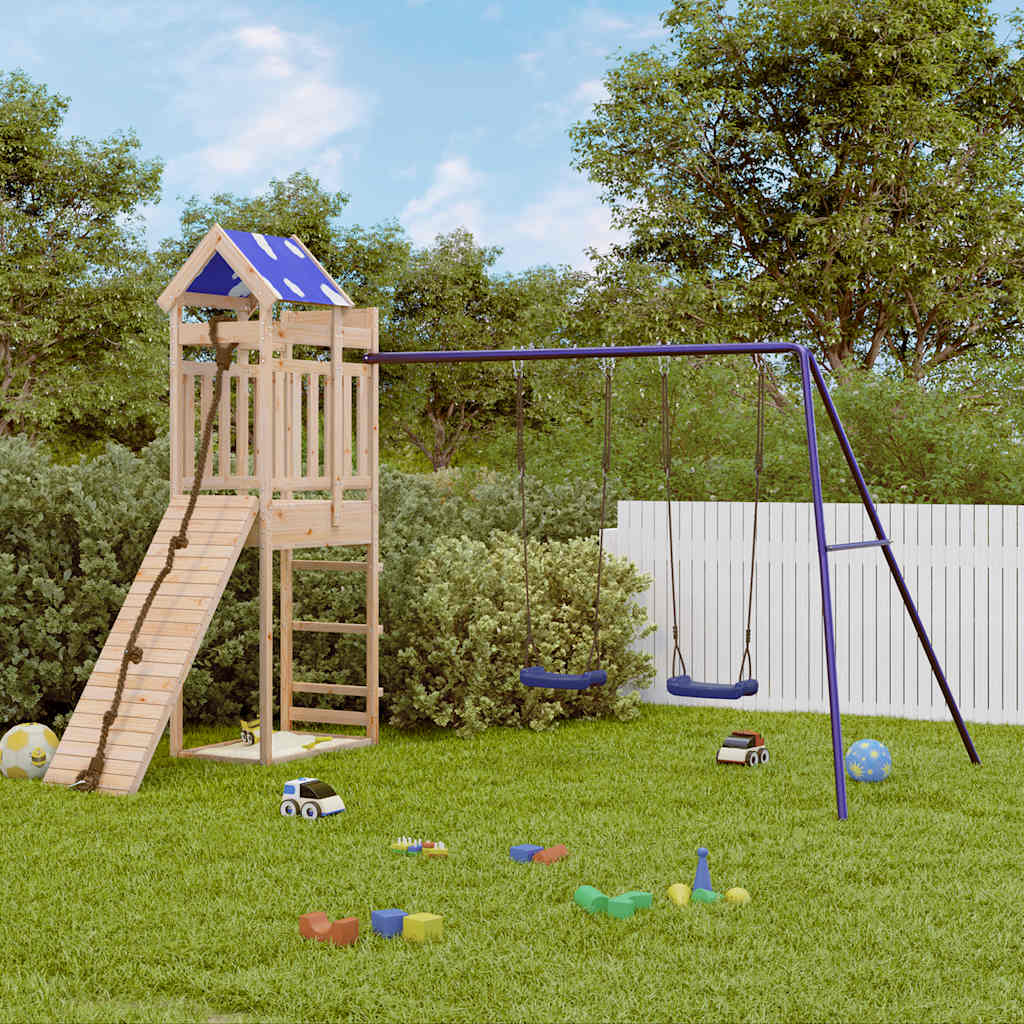 Outdoor Playset Solid Wood Pine