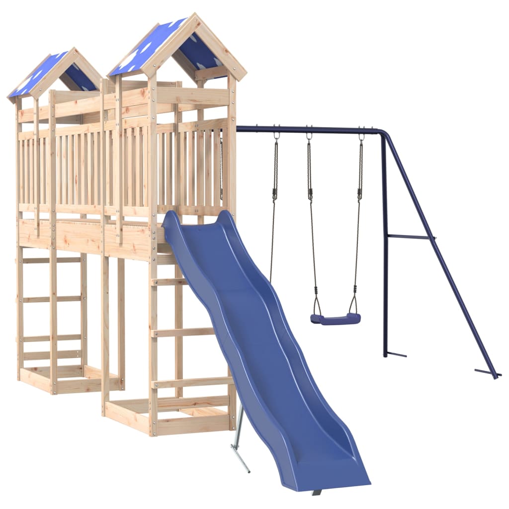 Outdoor Playset Solid Wood Pine