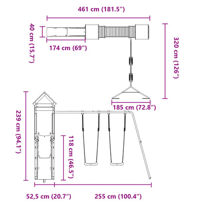 Outdoor Playset Impregnated Wood Pine