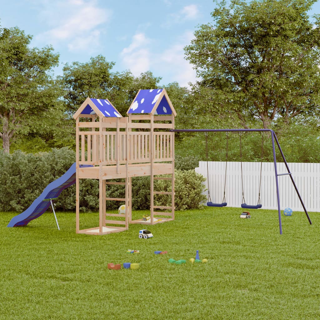 Outdoor Playset Solid Wood Pine