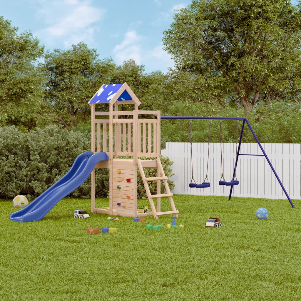 Outdoor Playset Solid Wood Pine