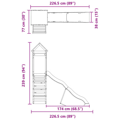 Outdoor Playset Solid Wood Pine