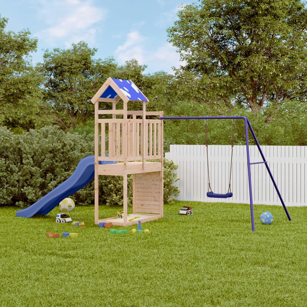 Outdoor Playset Solid Wood Pine