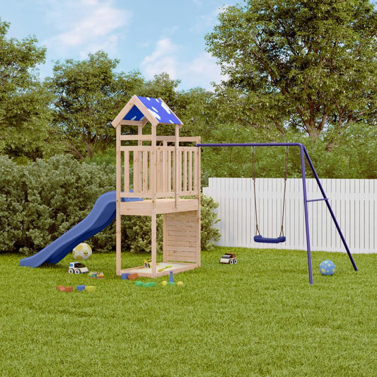 Outdoor Playset Solid Wood Pine