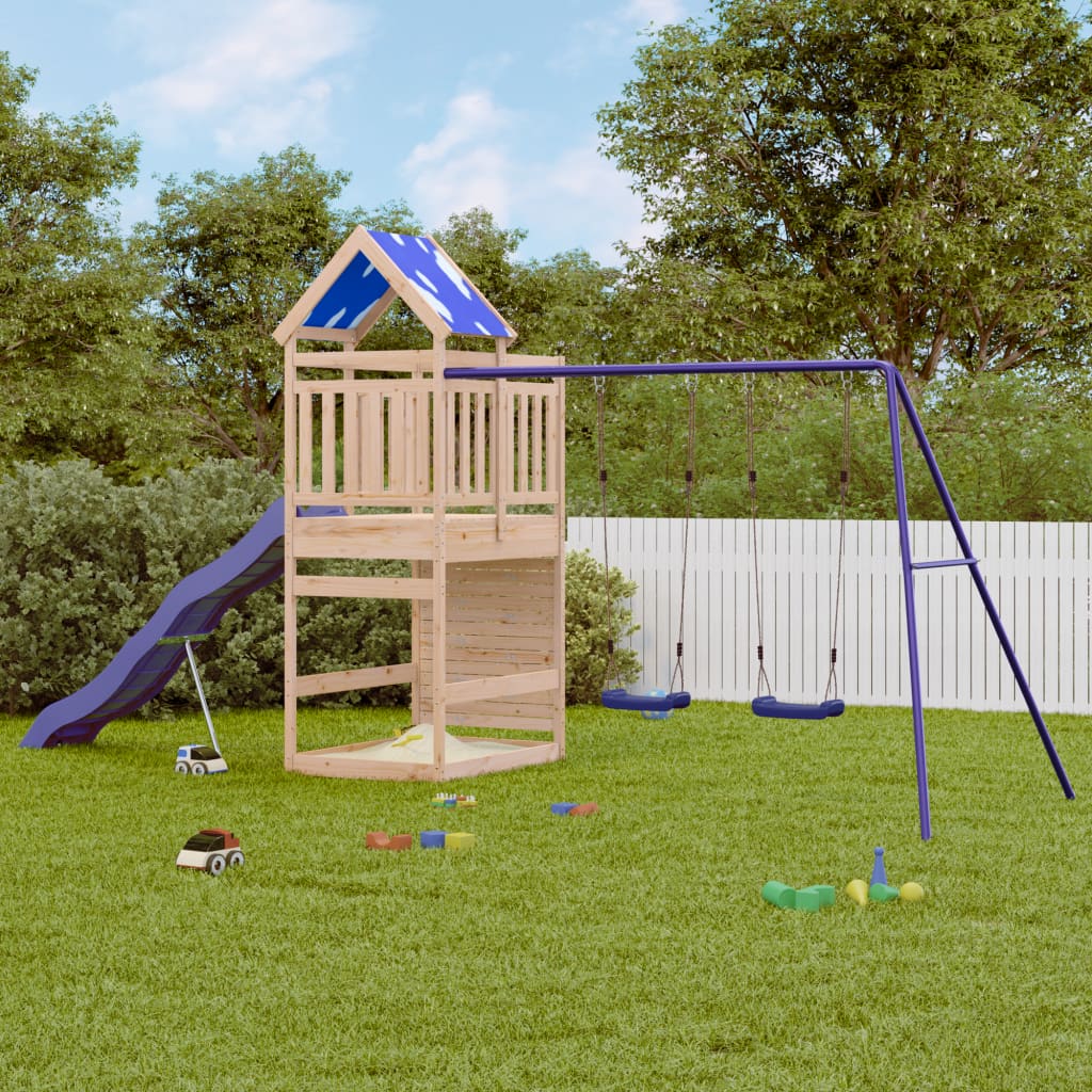 Outdoor Playset Solid Wood Pine