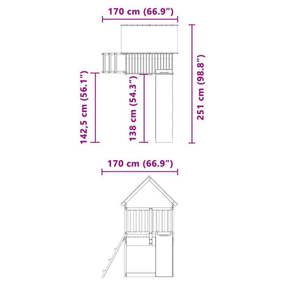 Outdoor Playset Solid Wood Douglas