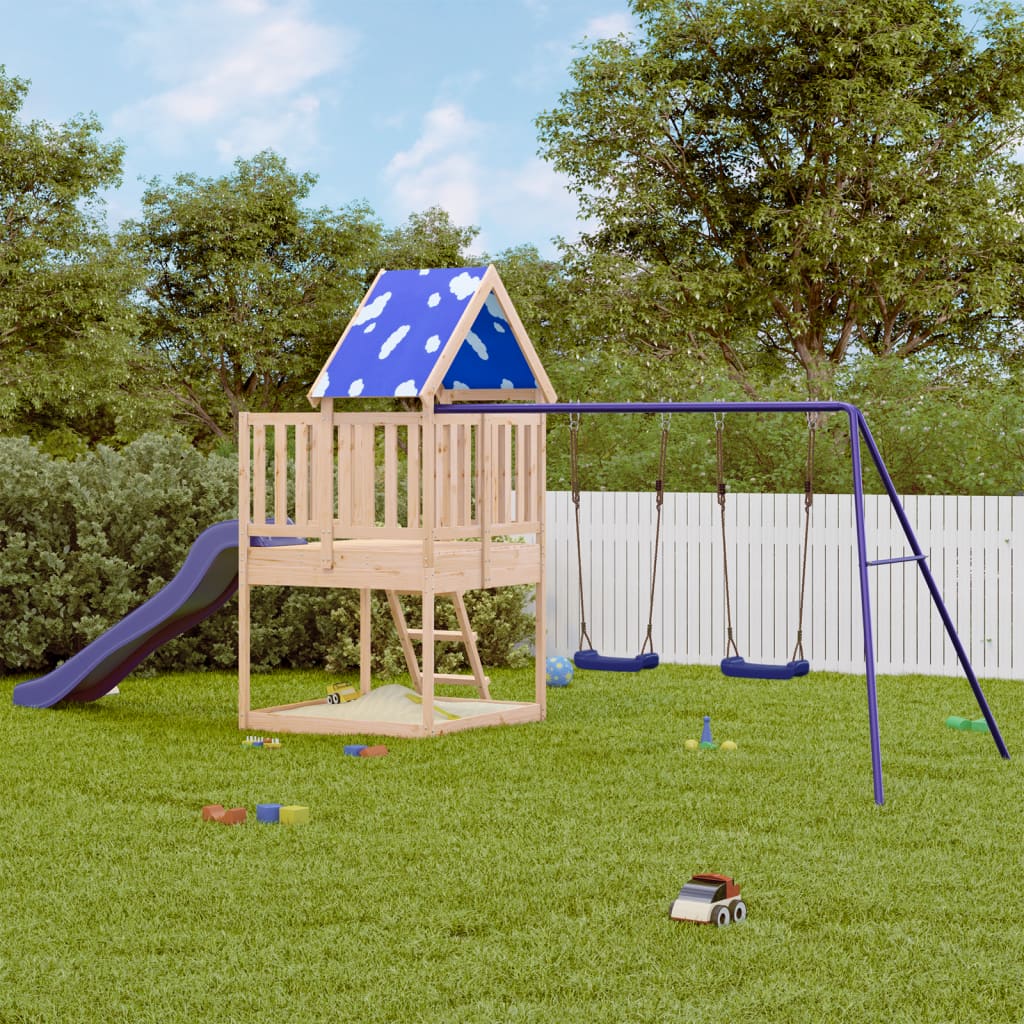 Outdoor Playset Solid Wood Pine