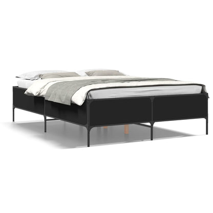 Bed Frame without Mattress Black 160x200 cm