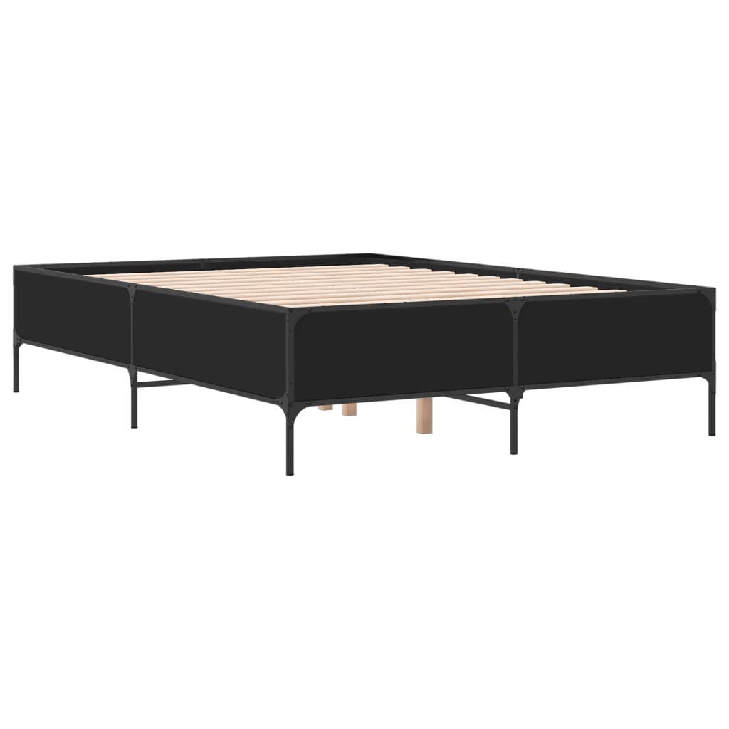 Bed Frame without Mattress Black 160x200 cm