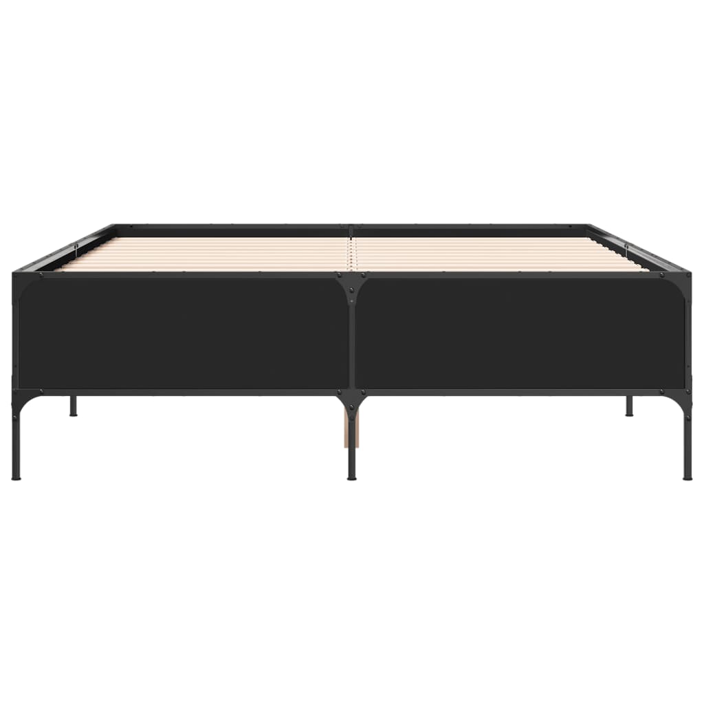 Bed Frame without Mattress Black 160x200 cm