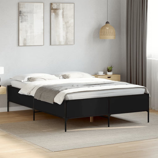 Bed Frame without Mattress Black 160x200 cm