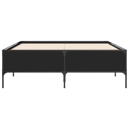 Bed Frame without Mattress Black 150x200 cm King Size