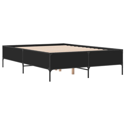 Bed Frame without Mattress Black 150x200 cm King Size