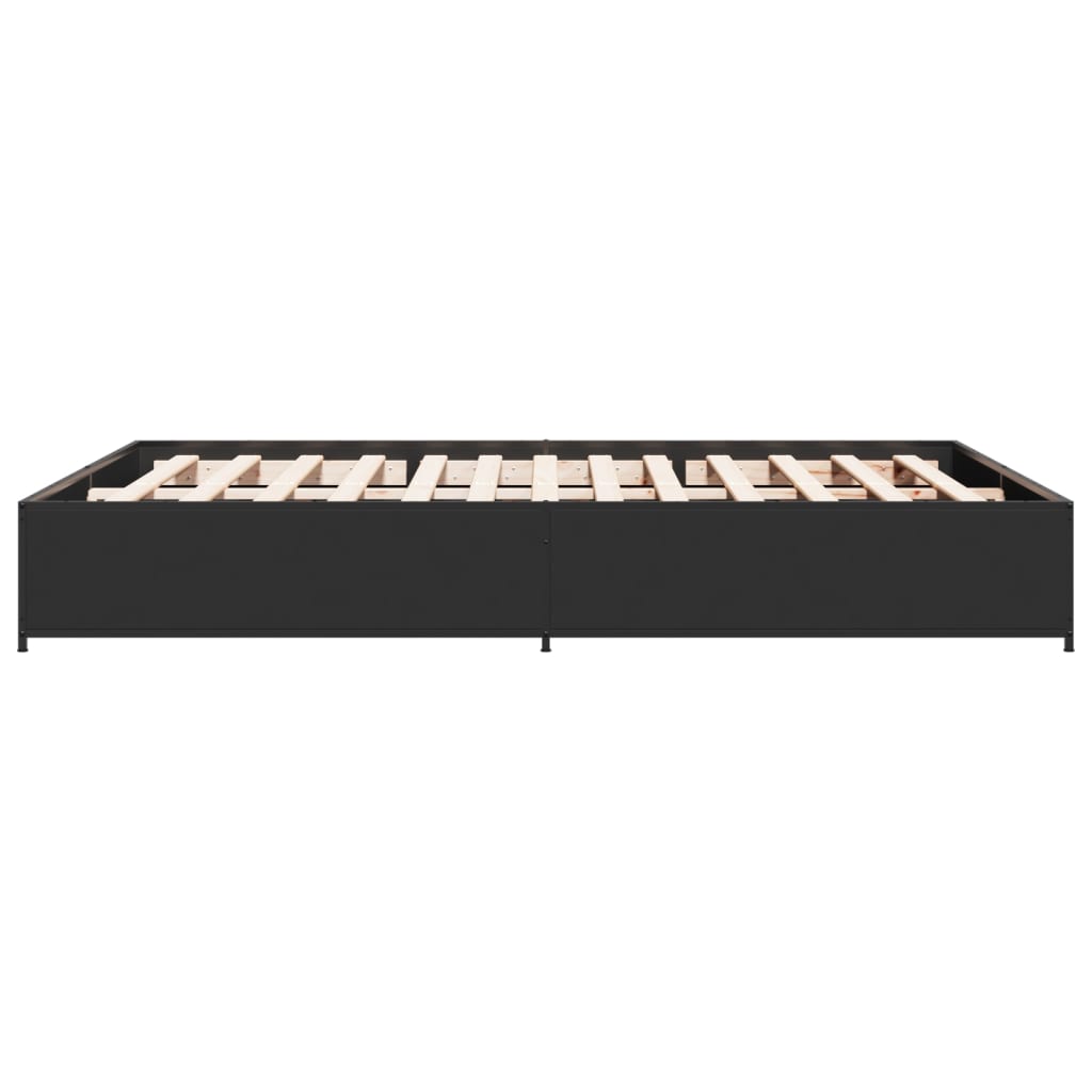 Bed Frame without Mattress Black 120x190 cm Small Double