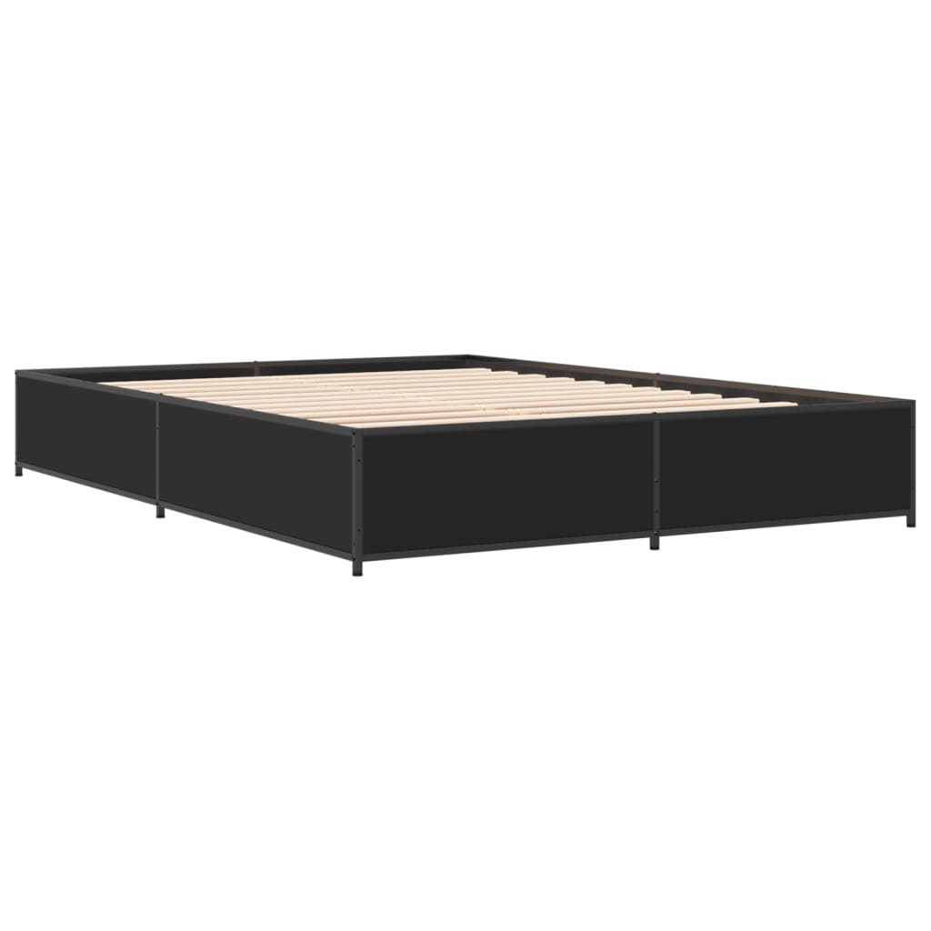 Bed Frame without Mattress Black 120x190 cm Small Double