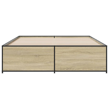 Bed Frame without Mattress Sonoma Oak 160x200 cm