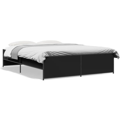 Bed Frame without Mattress Black 150x200 cm King Size