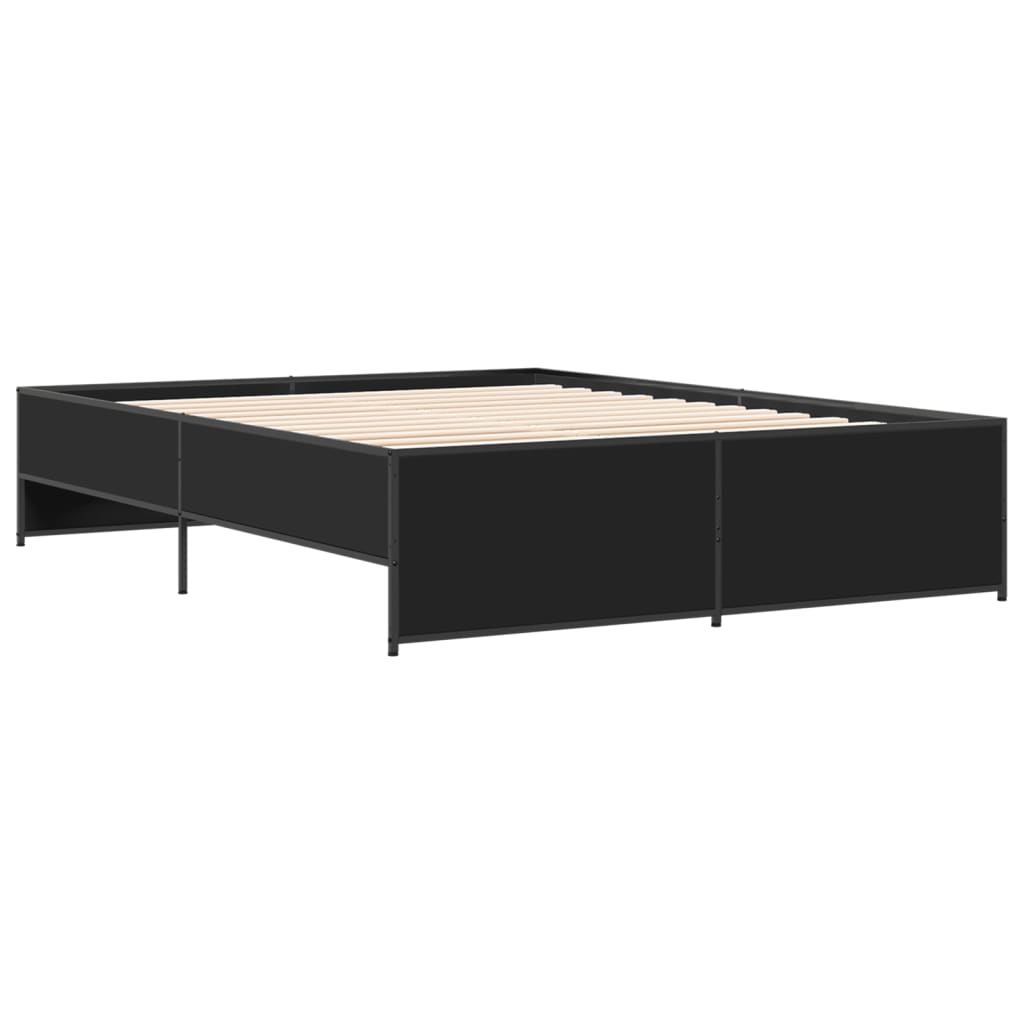 Bed Frame without Mattress Black 150x200 cm King Size