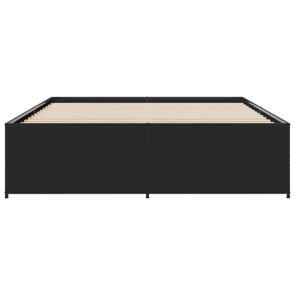 Bed Frame without Mattress Black 150x200 cm King Size