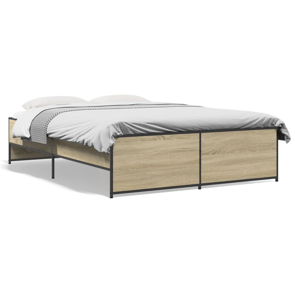 Bed Frame without Mattress Sonoma Oak 120x190 cm Small Double