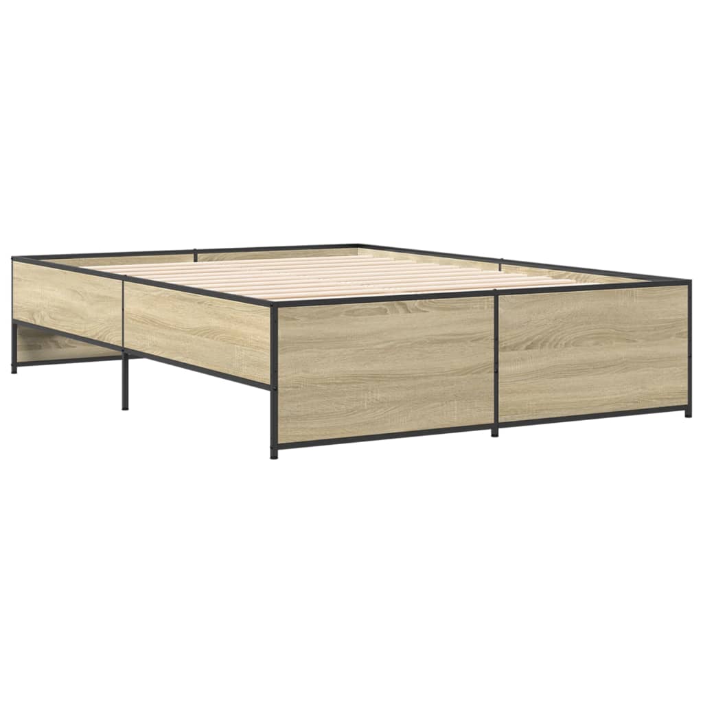 Bed Frame without Mattress Sonoma Oak 120x190 cm Small Double