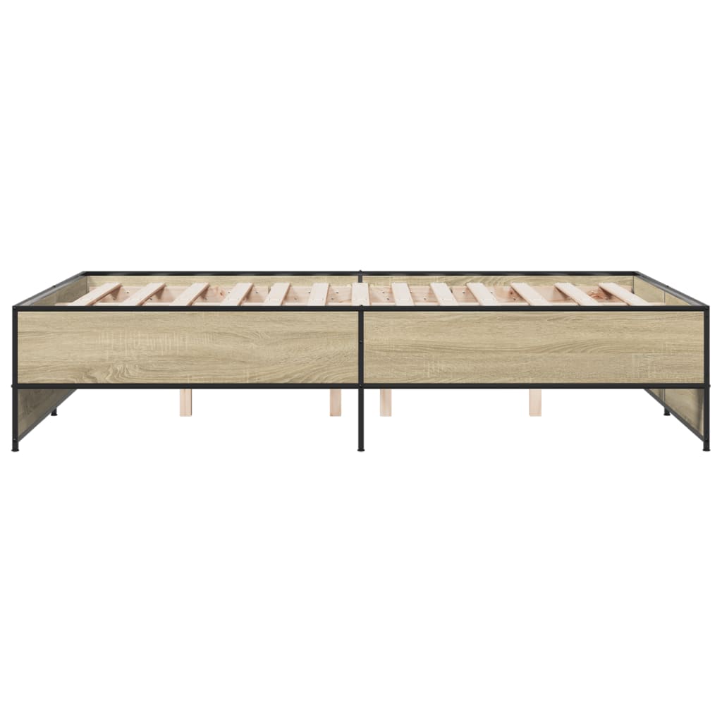 Bed Frame without Mattress Sonoma Oak 120x190 cm Small Double