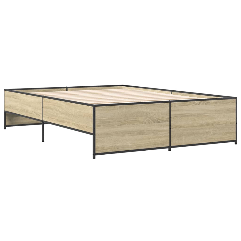 Bed Frame without Mattress Sonoma Oak 120x190 cm Small Double