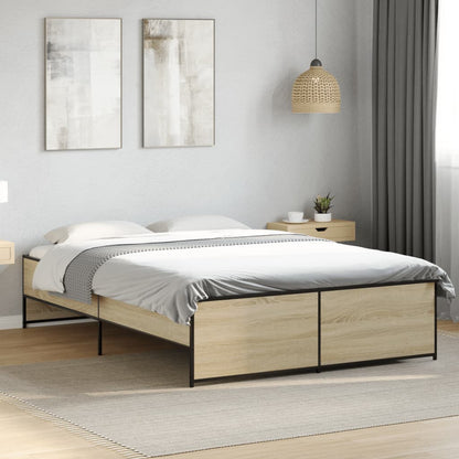 Bed Frame without Mattress Sonoma Oak 120x190 cm Small Double