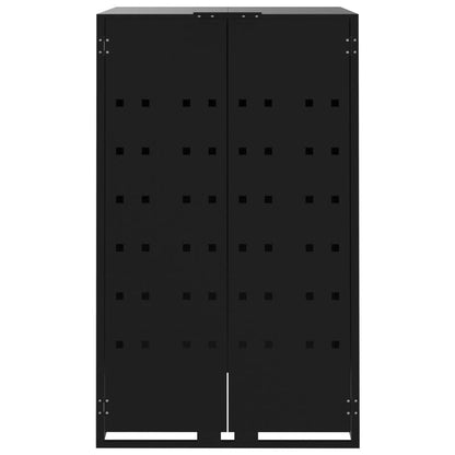 Wheelie Bin Storage for 4 Bins Black 276x79x117 cm Steel