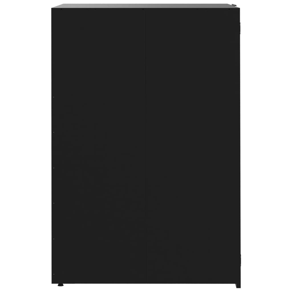 Wheelie Bin Storage for 4 Bins Black 276x79x117 cm Steel