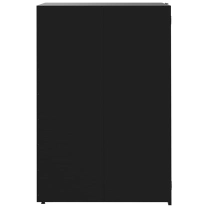 Wheelie Bin Storage for 5 Bins Black 345x79x117 cm Steel